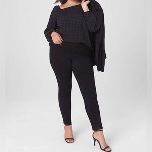 Lane Bryant Classic Long-Sleeve Asymmetrical-Neckline Top - Size 14
